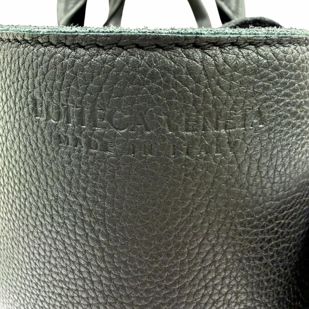 Great BOTTEGAVENETA Small The Arco Tote Bag Leather with pouch black 652867