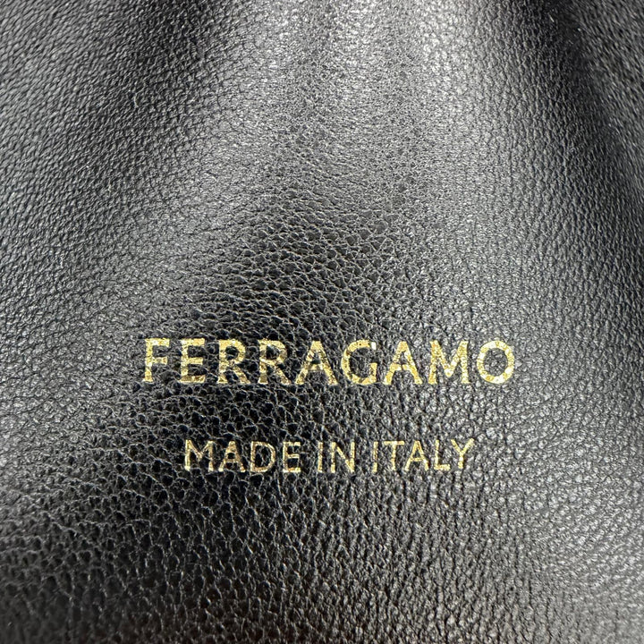 Great FERRAGAMO Tote Bag Gancini Soft Bag M Lamb Nappa Leather 2-Way Shoulder
