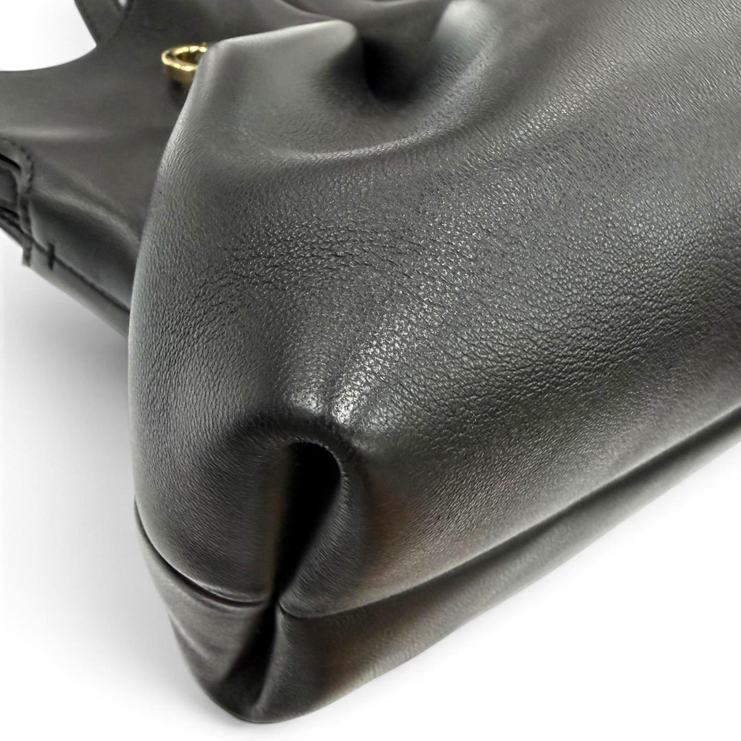 Great FERRAGAMO Tote Bag Gancini Soft Bag M Lamb Nappa Leather 2-Way Shoulder