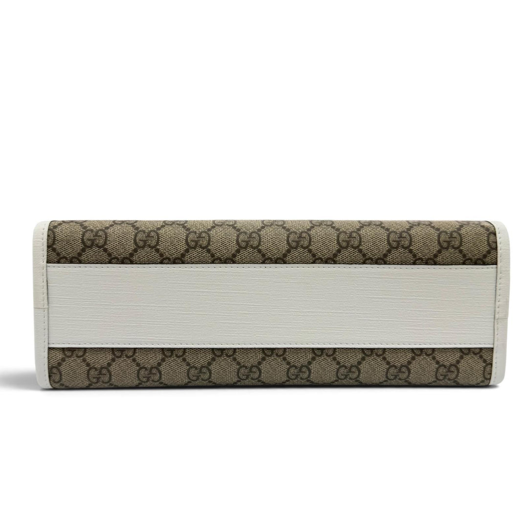 Excellent GUCCI Handbag Children's Rubber Apple beige GG Supreme Women 605614