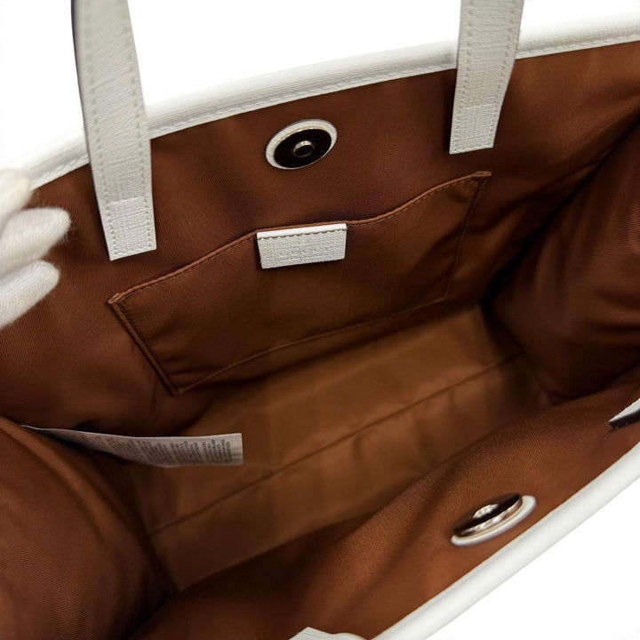 Excellent GUCCI Handbag Children's Rubber Apple beige GG Supreme Women 605614