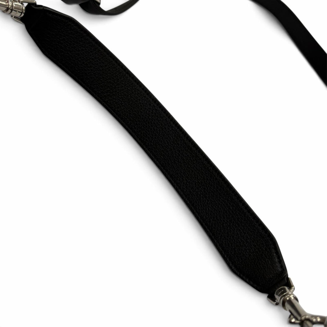 Great CELINE Shoulder Bag Large Strap Romy 2WAY black leather mens 11177