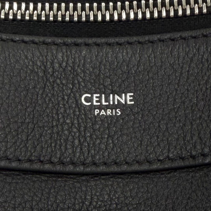 Great CELINE Shoulder Bag Large Strap Romy 2WAY black leather mens 11177