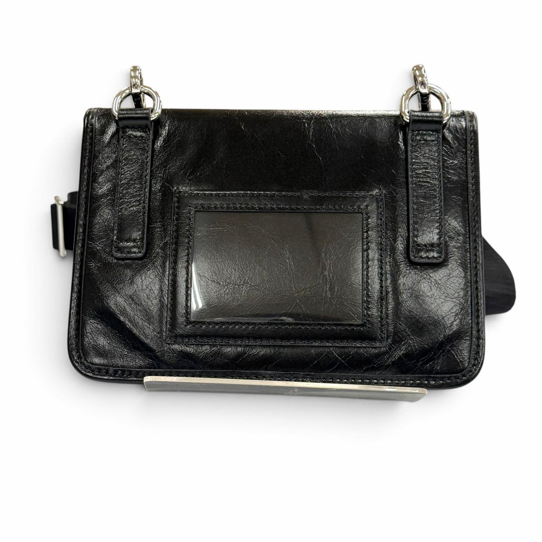 Excellent PRADA Shoulder Bag black Soft Look Leather mens 2ZH108
