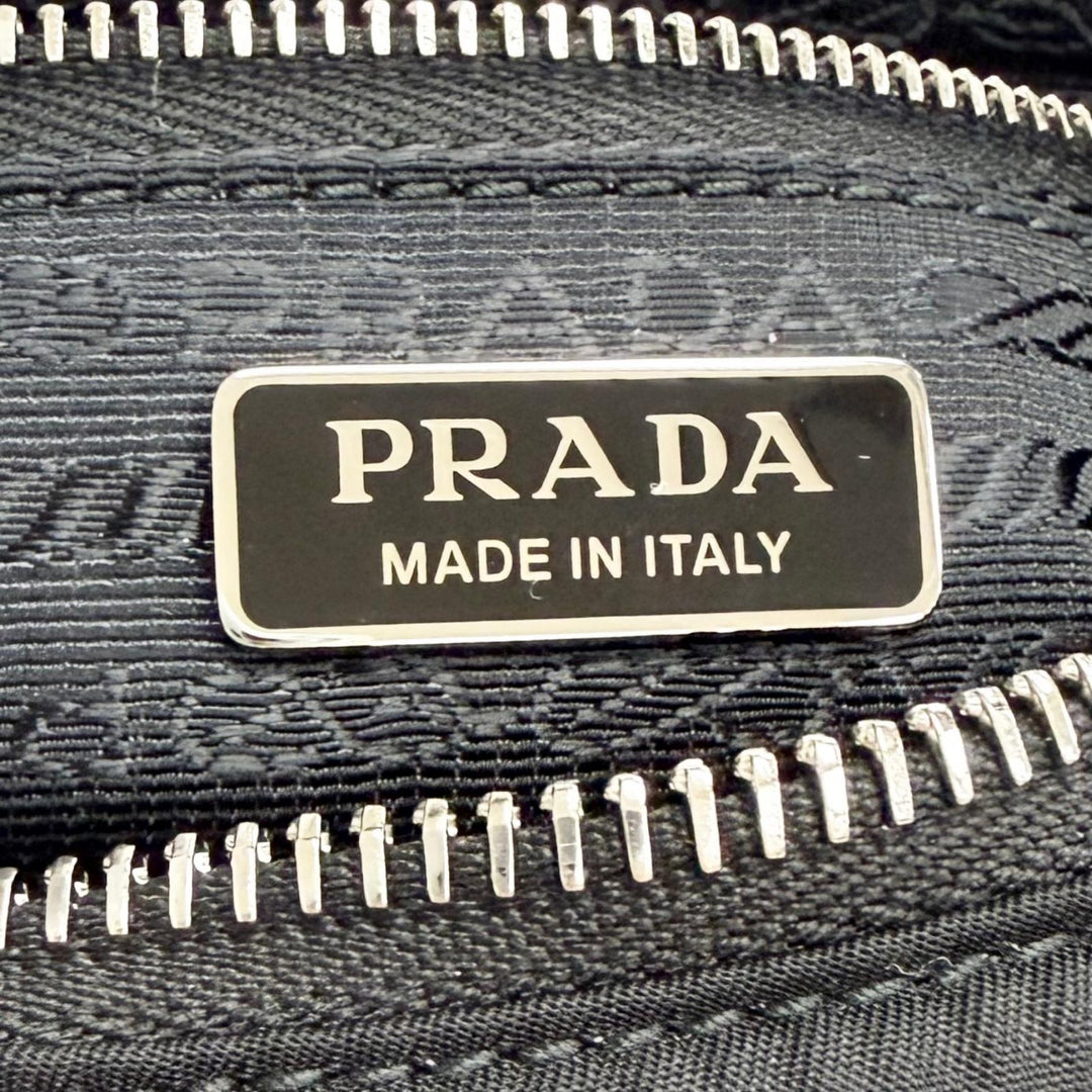 Excellent PRADA Handbag Re-Edition 2005 Re-Nylon Triangle Logo black 1N204X