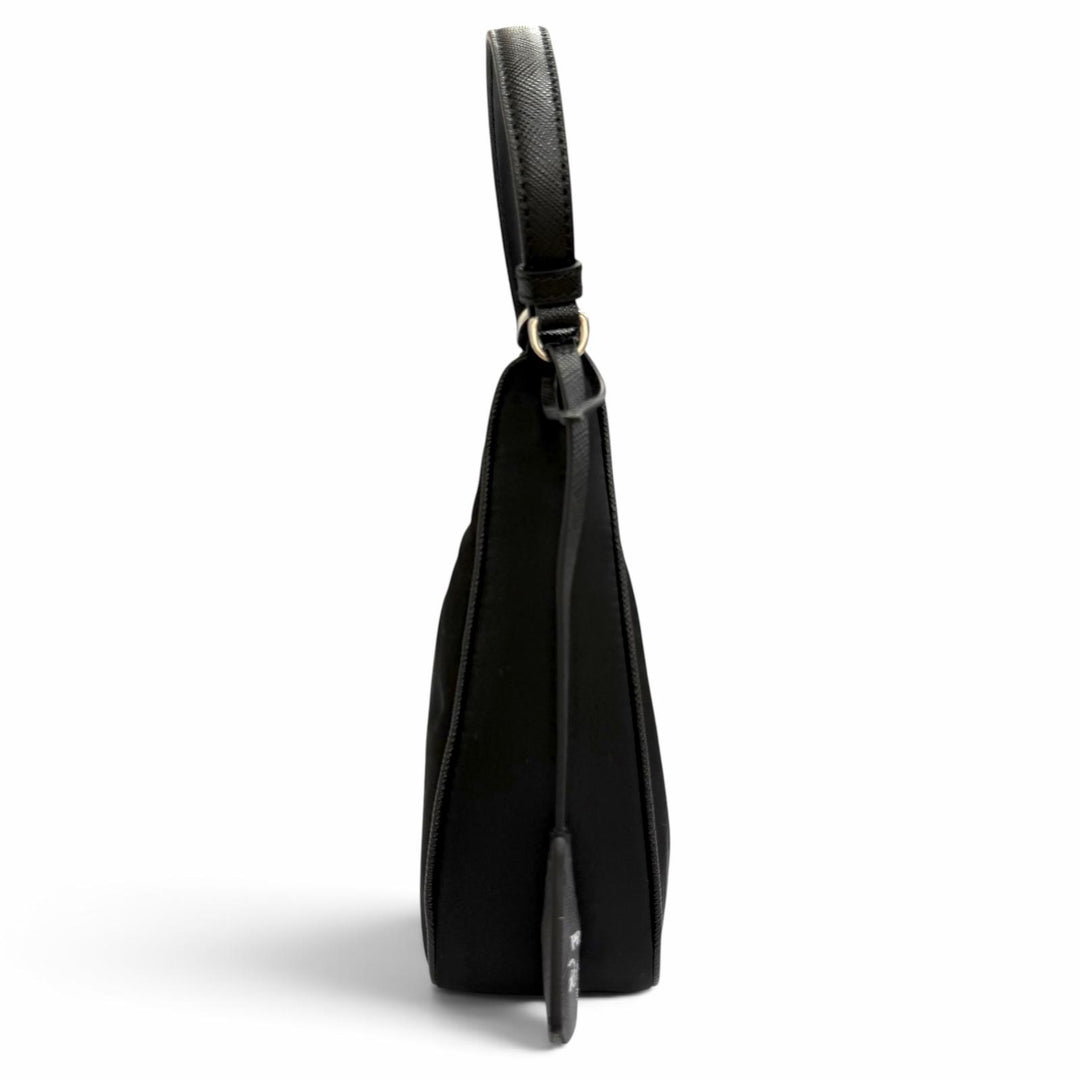 Excellent PRADA Handbag Re-Edition 2005 Re-Nylon Triangle Logo black 1N204X