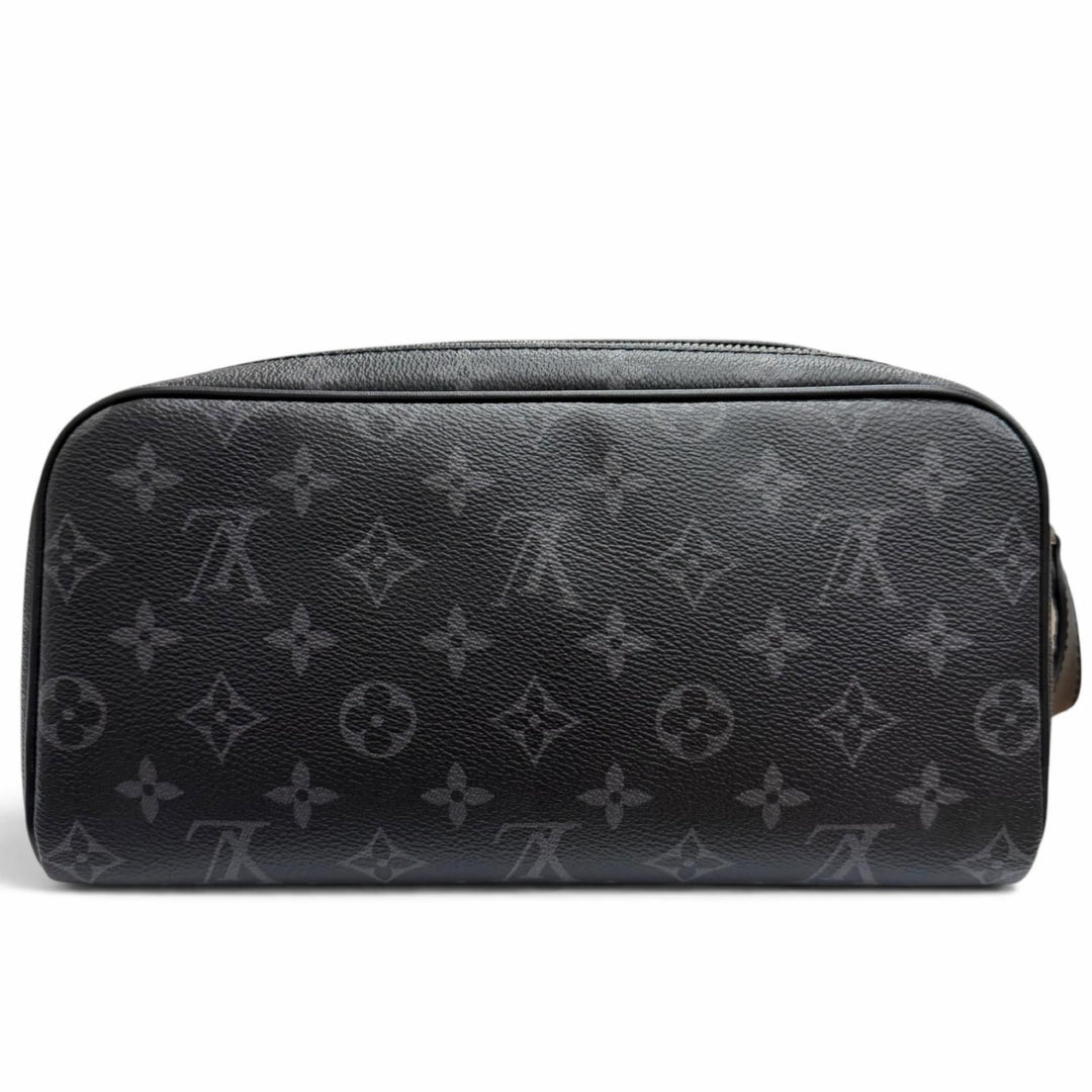 Excellent LOUIS VUITTON business bag Dop kit Travel pouch black