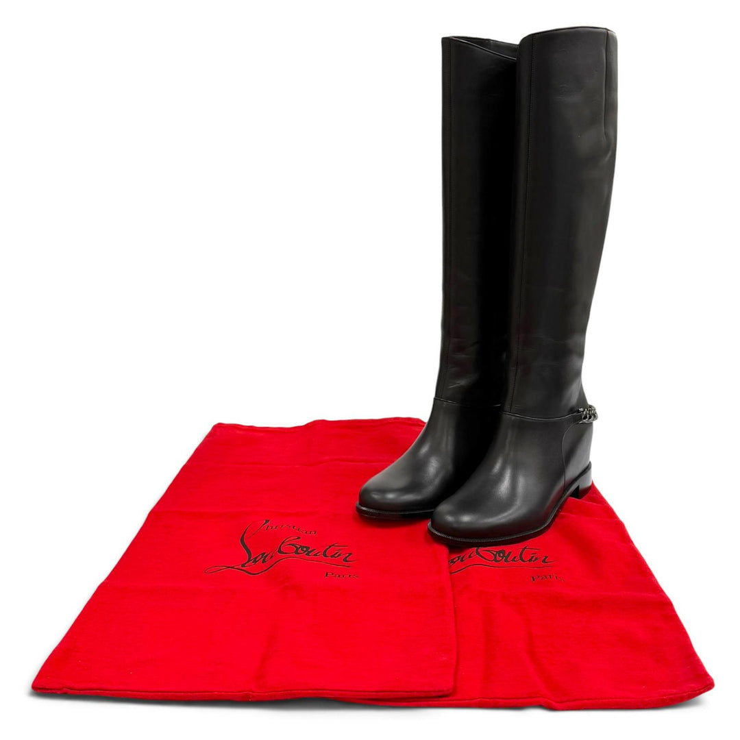 Pristine Christian Louboutin black leather Women 38.5 3130073