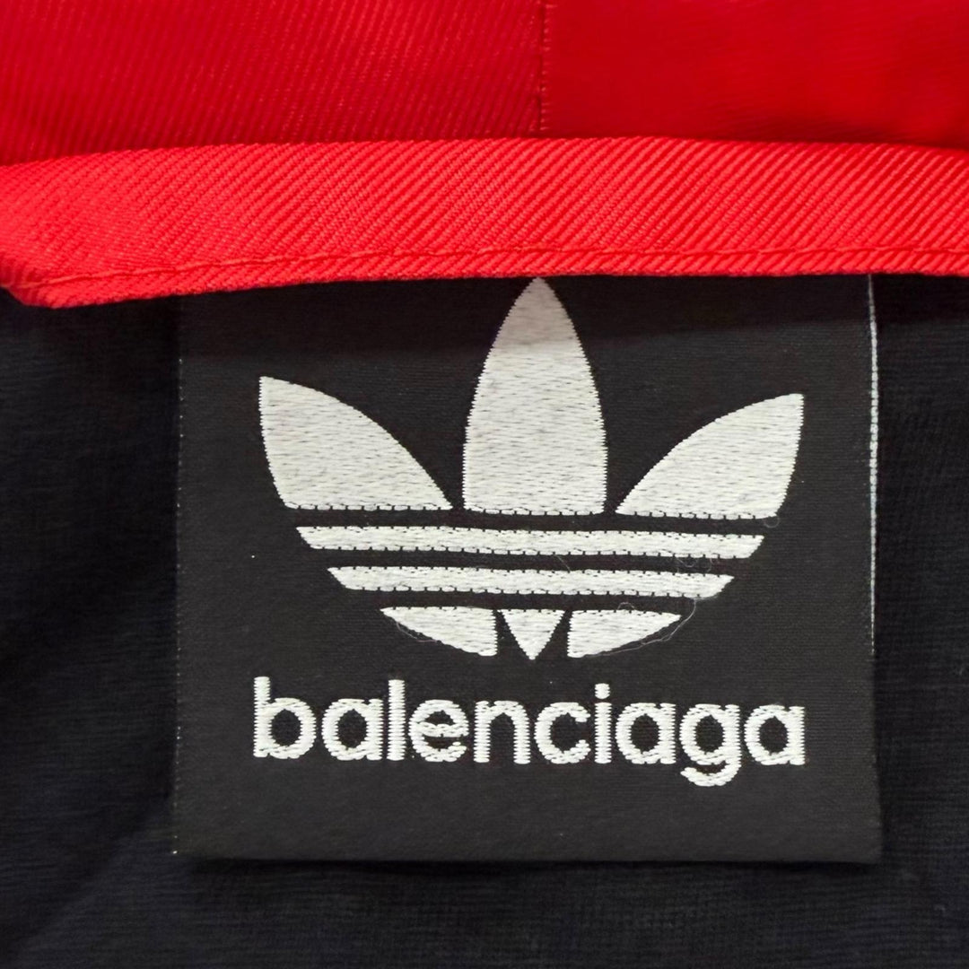 Excellent BALENCIAGA adidas coat Three Stripes Trefoil 3-Way Bench Red