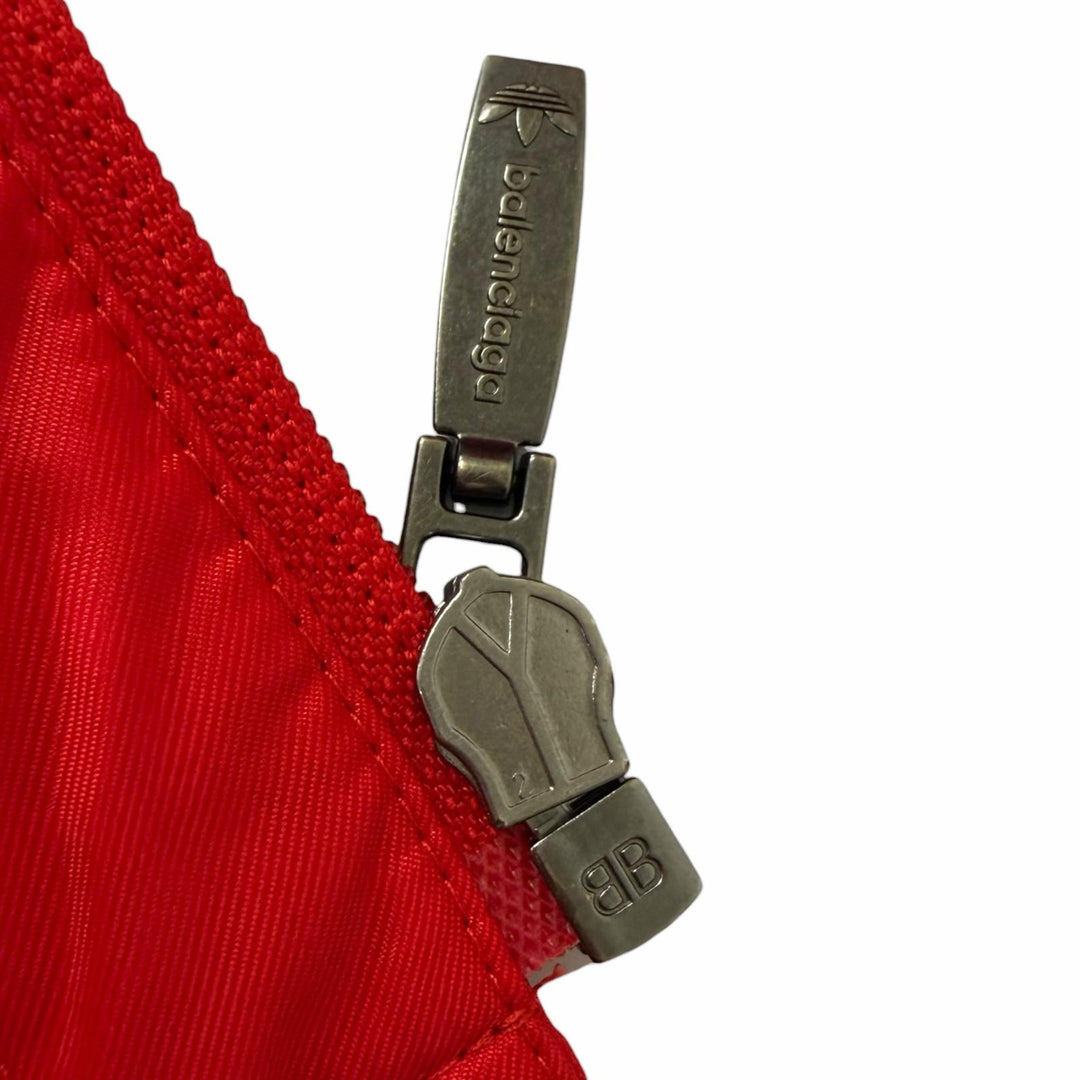 Excellent BALENCIAGA adidas coat Three Stripes Trefoil 3-Way Bench Red