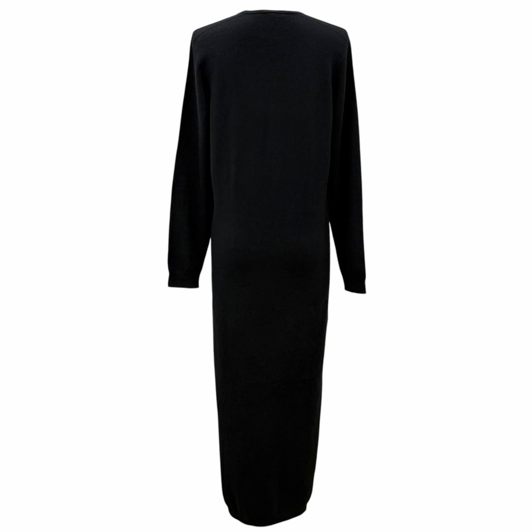 Great THE ROW one piece V-neck long-sleeved knit top black cashmere S 8421-Y556