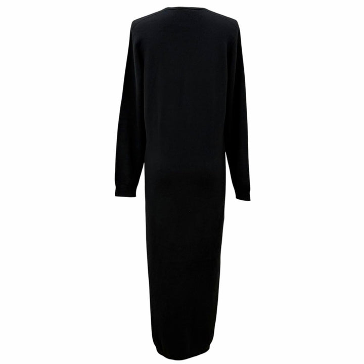 Great THE ROW one piece V-neck long-sleeved knit top black cashmere S 8421-Y556