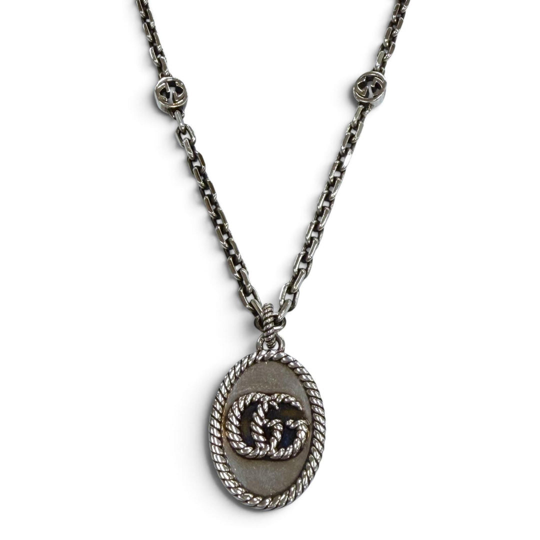 Great GUCCI Necklace GG Marmont Chain Silver AG925 mens 632540