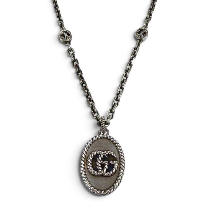 Great GUCCI Necklace GG Marmont Chain Silver AG925 mens 632540