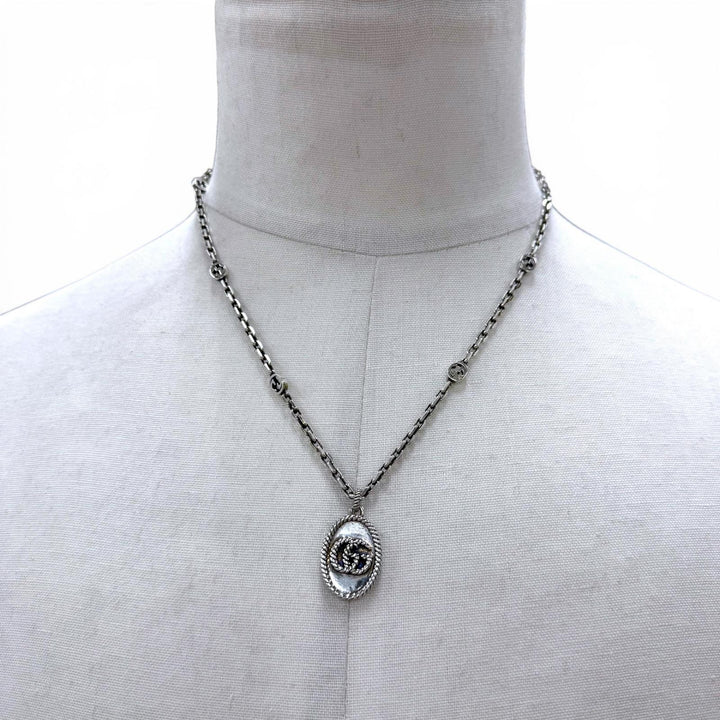 Great GUCCI Necklace GG Marmont Chain Silver AG925 mens 632540
