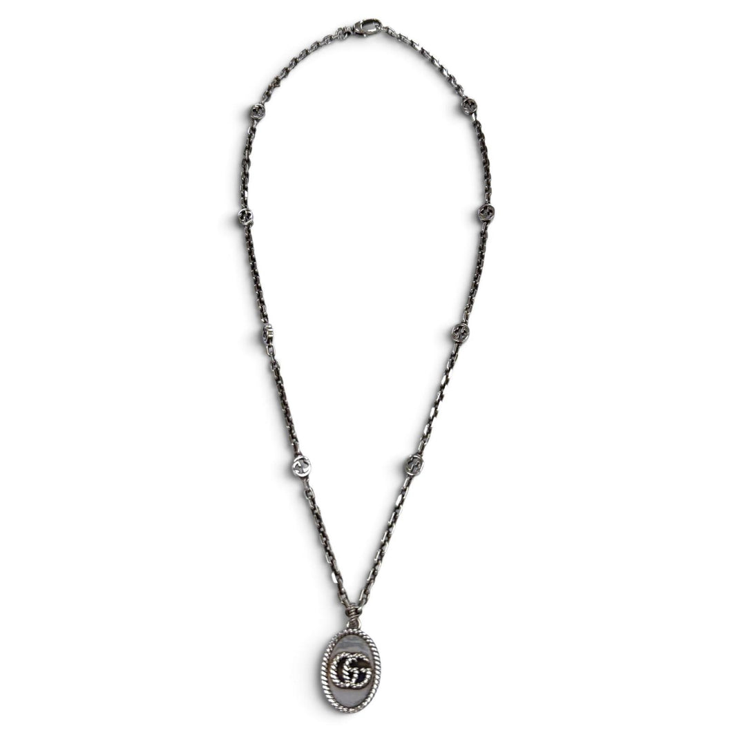 Great GUCCI Necklace GG Marmont Chain Silver AG925 mens 632540