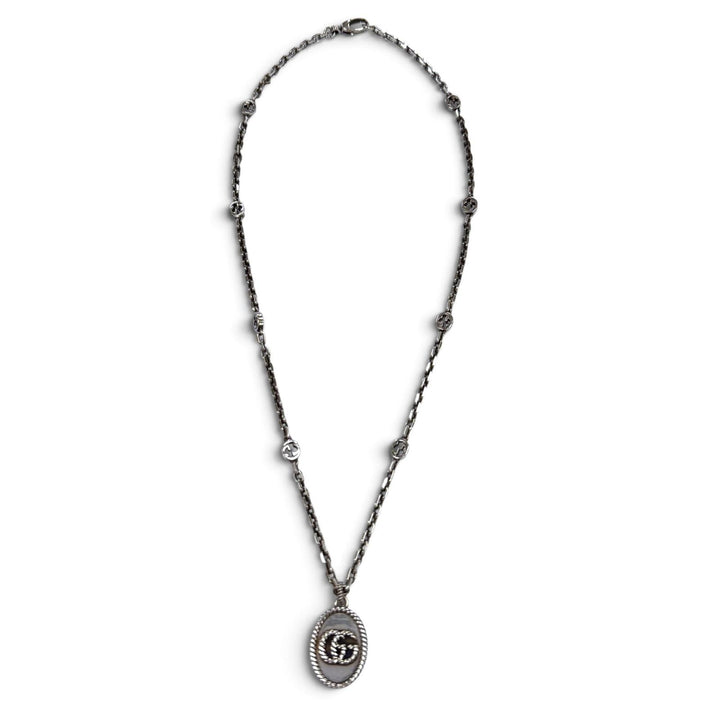 Great GUCCI Necklace GG Marmont Chain Silver AG925 mens 632540