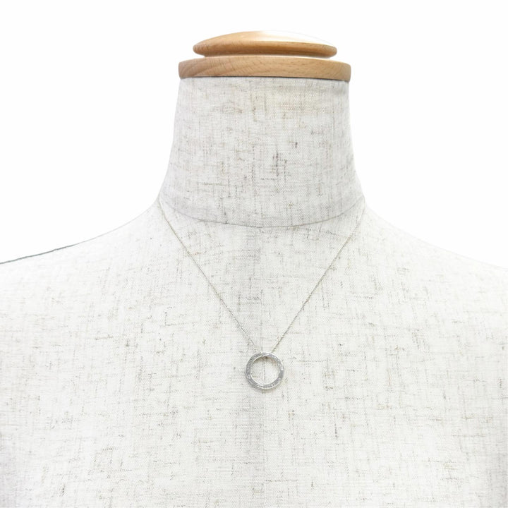 Great TIFFANY&Co. Necklace Circle Pendant Silver AG925 Women