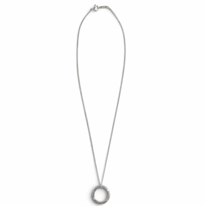 Great TIFFANY&Co. Necklace Circle Pendant Silver AG925 Women