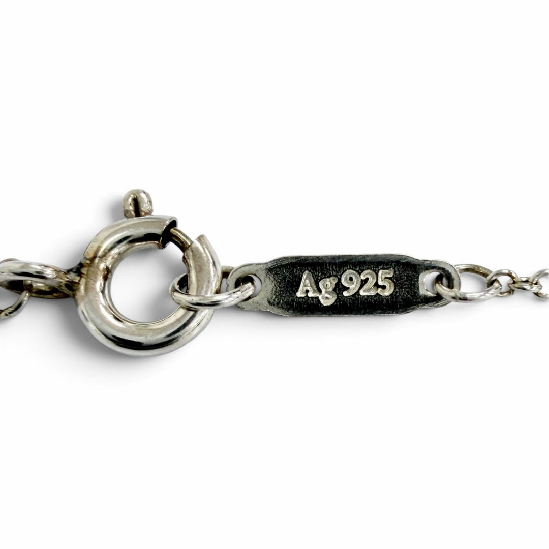Great TIFFANY&Co. Necklace Circle Pendant Silver AG925 Women