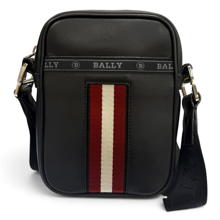 Excellent BALLY Shoulder Bag Heyot 2-Way Cross Sling Bag black leather mens