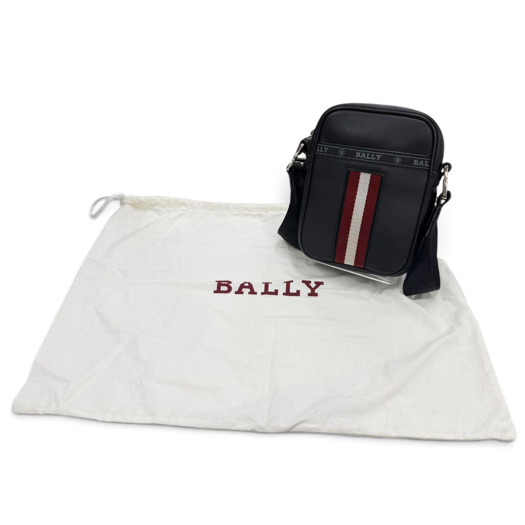 Excellent BALLY Shoulder Bag Heyot 2-Way Cross Sling Bag black leather mens
