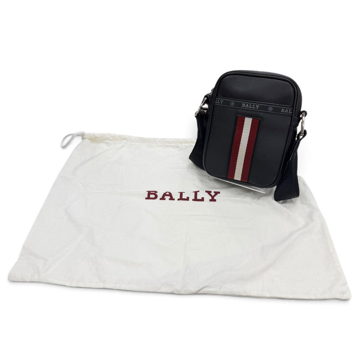 Excellent BALLY Shoulder Bag Heyot 2-Way Cross Sling Bag black leather mens