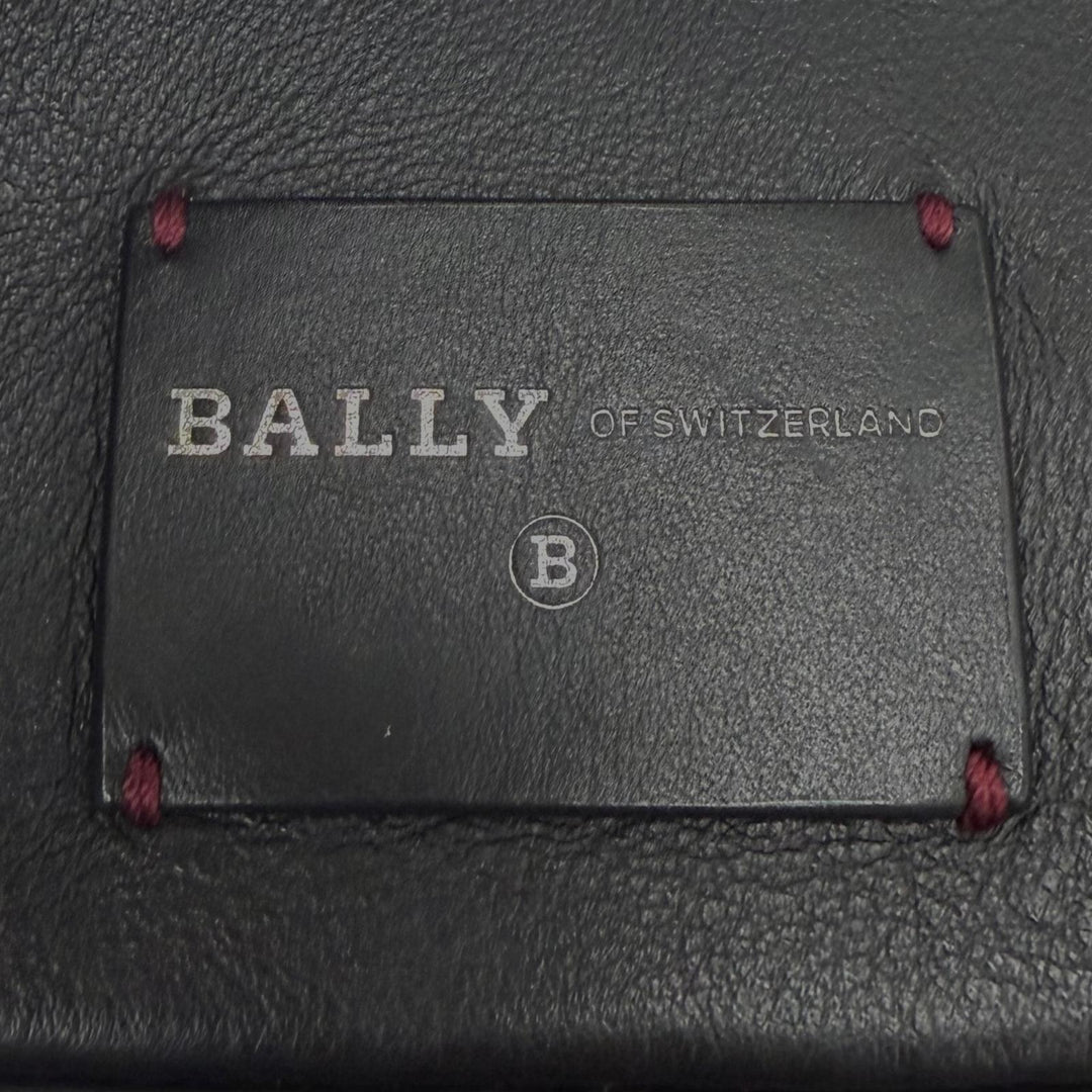 Excellent BALLY Shoulder Bag Heyot 2-Way Cross Sling Bag black leather mens