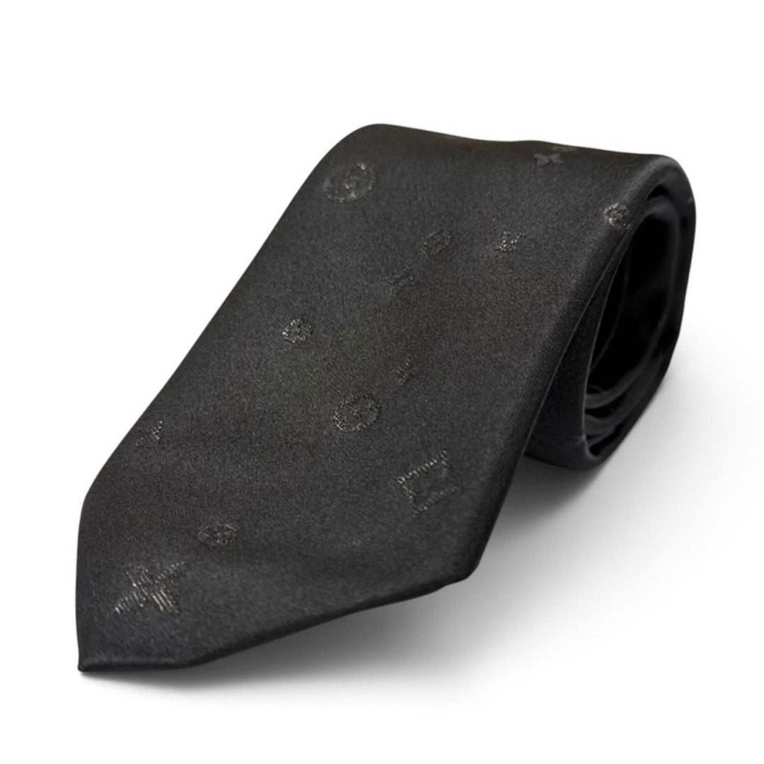 Pristine LOUIS VUITTON tie LV Starry Night 7CM Monogram pattern silk M79089