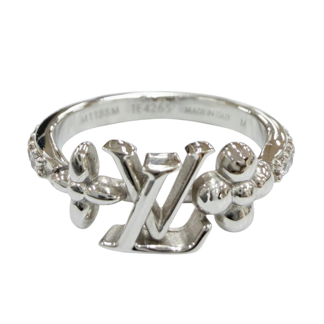 Excellent LOUIS VUITTON Ring ring Ring LV Iconic Rhinestone Silver M M1188M