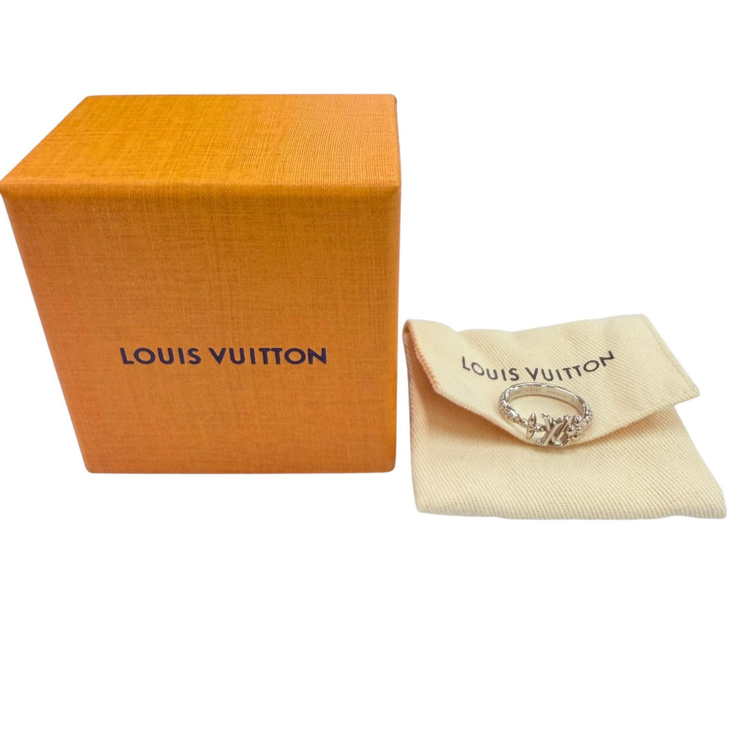 Excellent LOUIS VUITTON Ring ring Ring LV Iconic Rhinestone Silver M M1188M