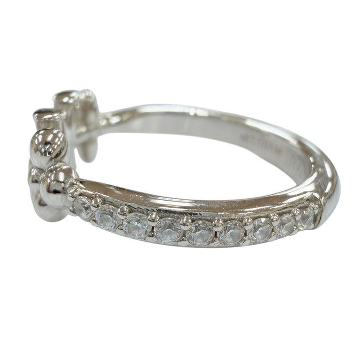 Excellent LOUIS VUITTON Ring ring Ring LV Iconic Rhinestone Silver M M1188M