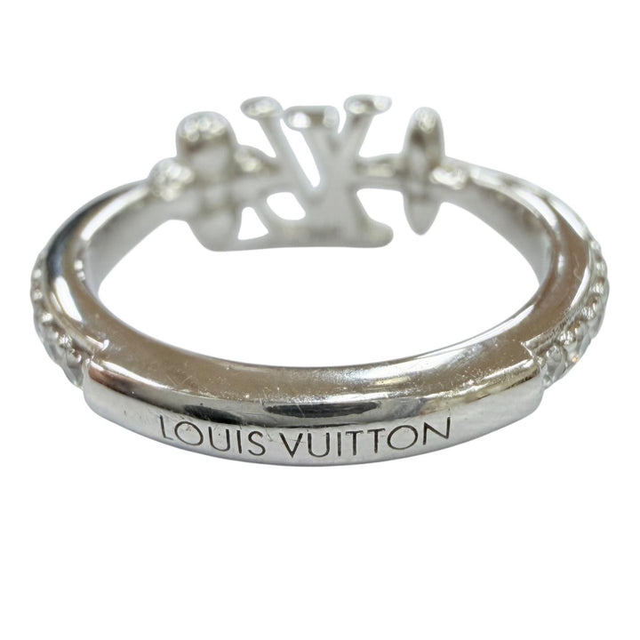 Excellent LOUIS VUITTON Ring ring Ring LV Iconic Rhinestone Silver M M1188M