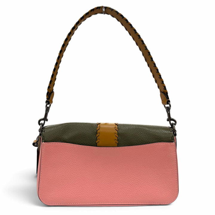 Excellent COACH Shoulder Bag Georgie 2-Way Leather Saddle Bag Handbag pink C4106