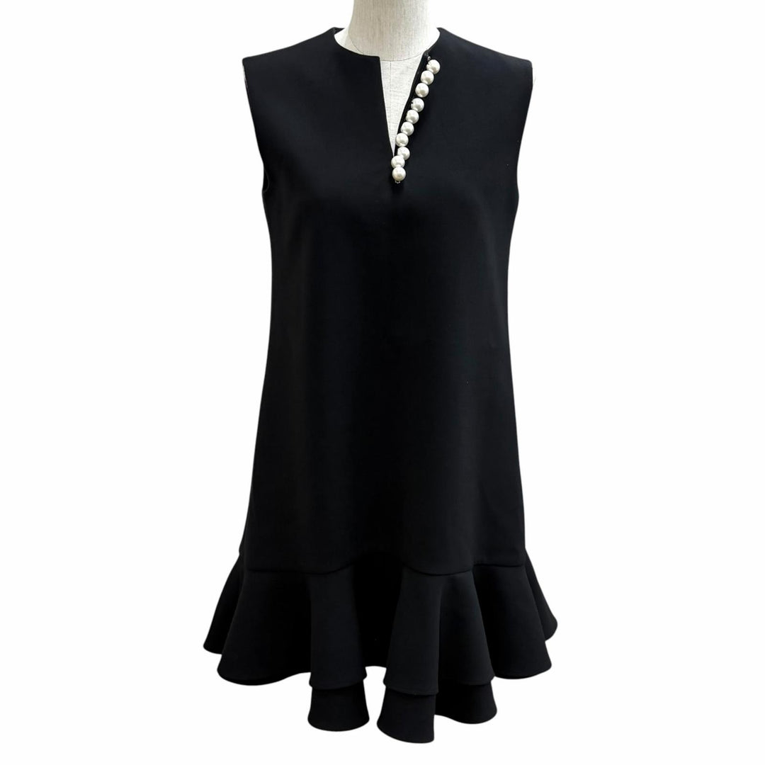 Excellent YOKO CHAN one piece black polyester Women 36 YCD-321-796