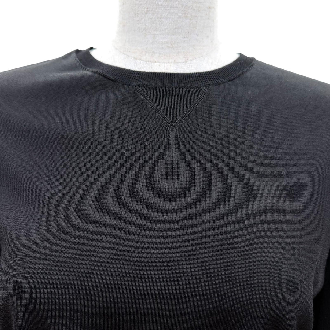 Great CHANEL knit COCO Mark Button Long Sleeve black Women 36 P64759K60717