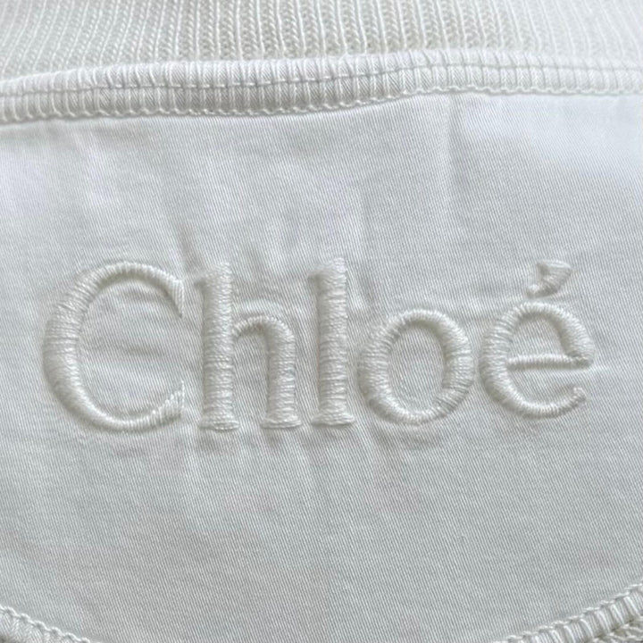 Excellent Chloe Cotton jersey fitted Henley mini dress S CH26UJR14089107S