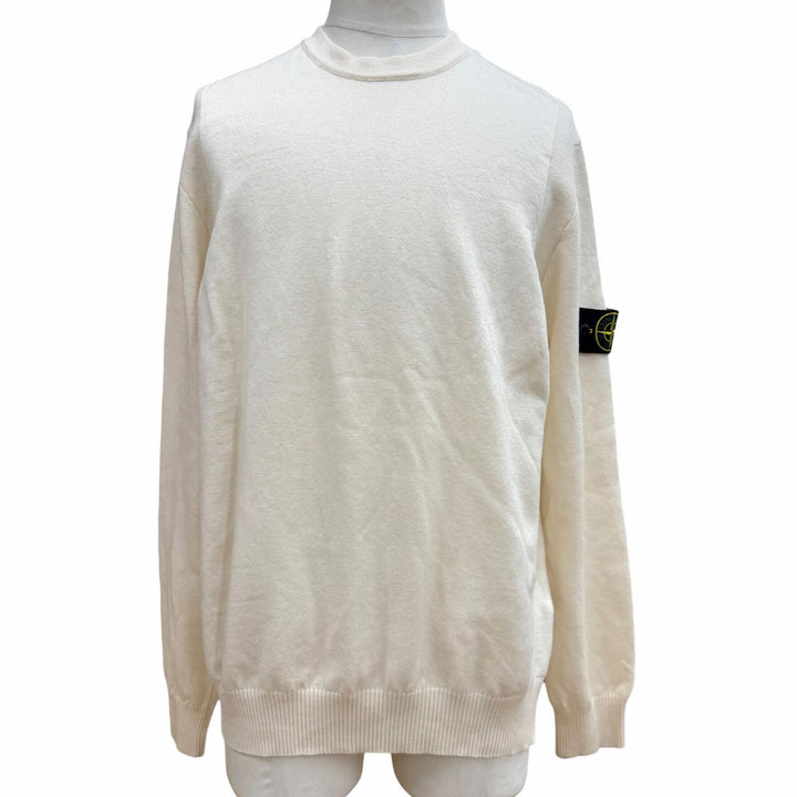 Excellent STONE ISLAND sweater STRETCH RWS WOOL Ivory wool mens XL K2S155100001