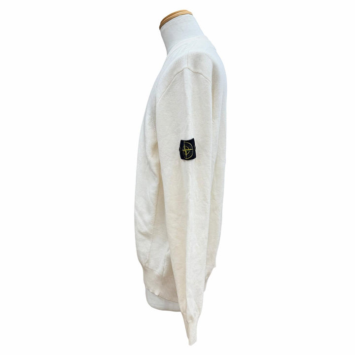 Excellent STONE ISLAND sweater STRETCH RWS WOOL Ivory wool mens XL K2S155100001