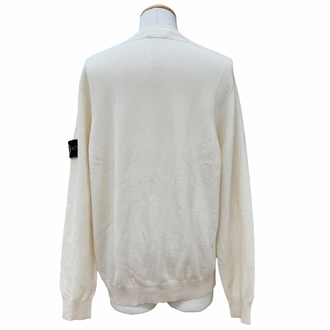 Excellent STONE ISLAND sweater STRETCH RWS WOOL Ivory wool mens XL K2S155100001