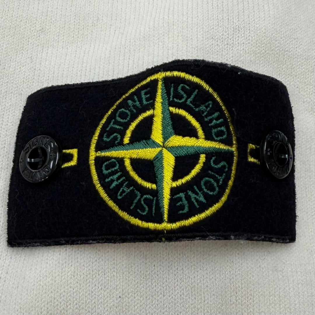 Excellent STONE ISLAND sweater STRETCH RWS WOOL Ivory wool mens XL K2S155100001
