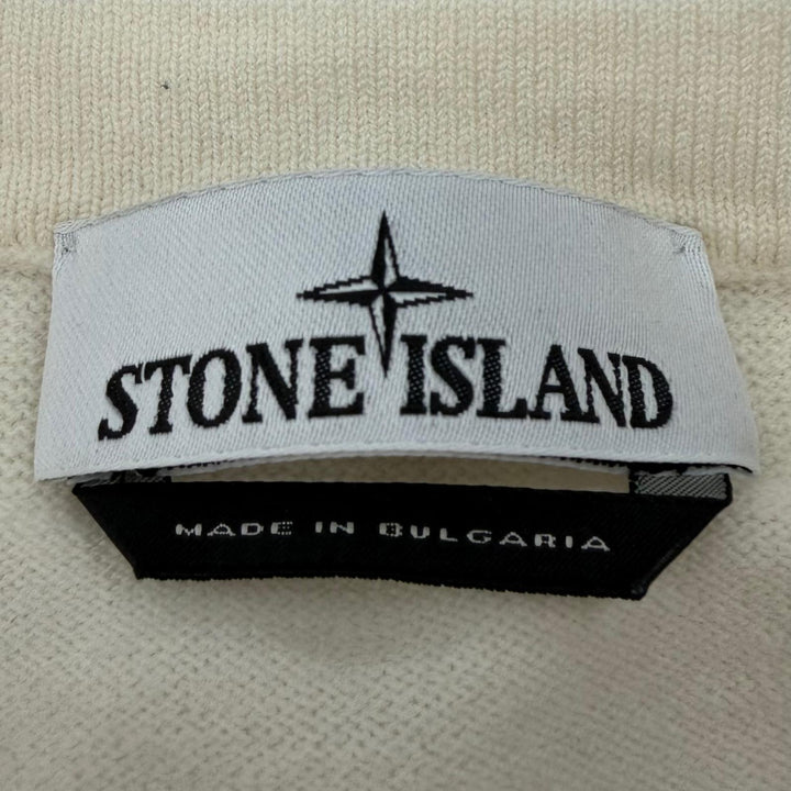 Excellent STONE ISLAND sweater STRETCH RWS WOOL Ivory wool mens XL K2S155100001