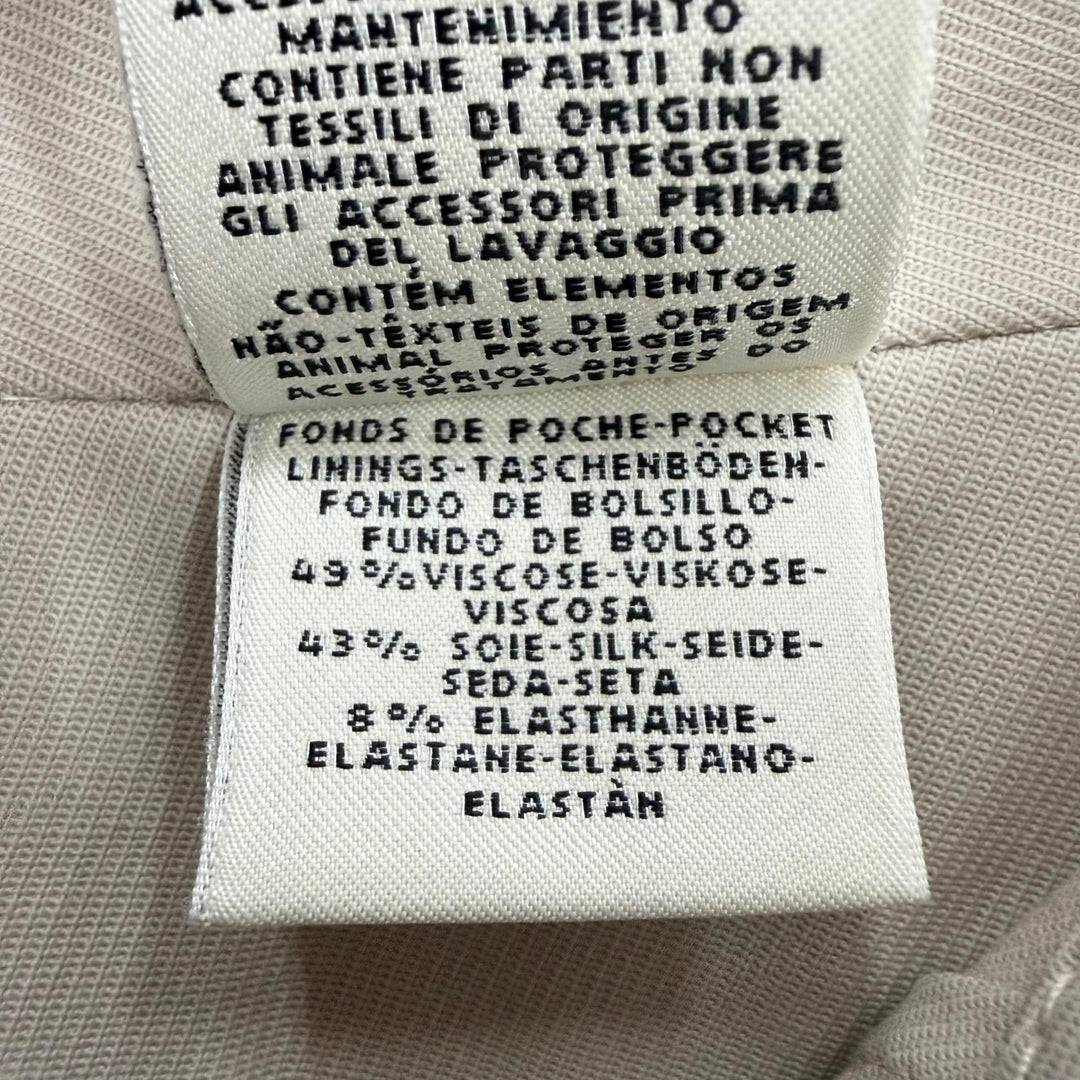 Excellent HERMES Shorts Belt-design culotte pants beige Virgin wool Women 36