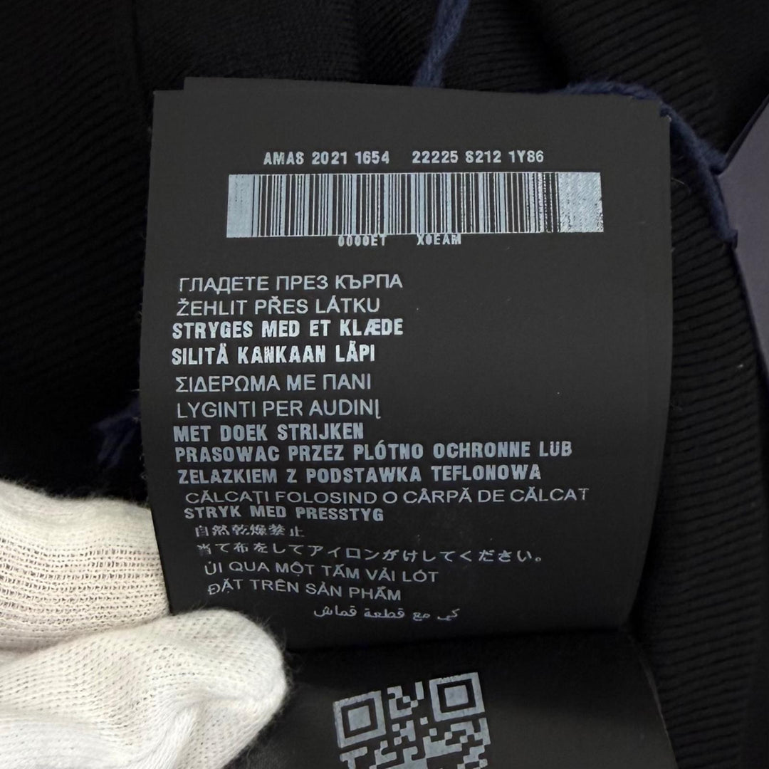 Pristine PRADA Pants Triangle knit with logo black wool Women 38 22225