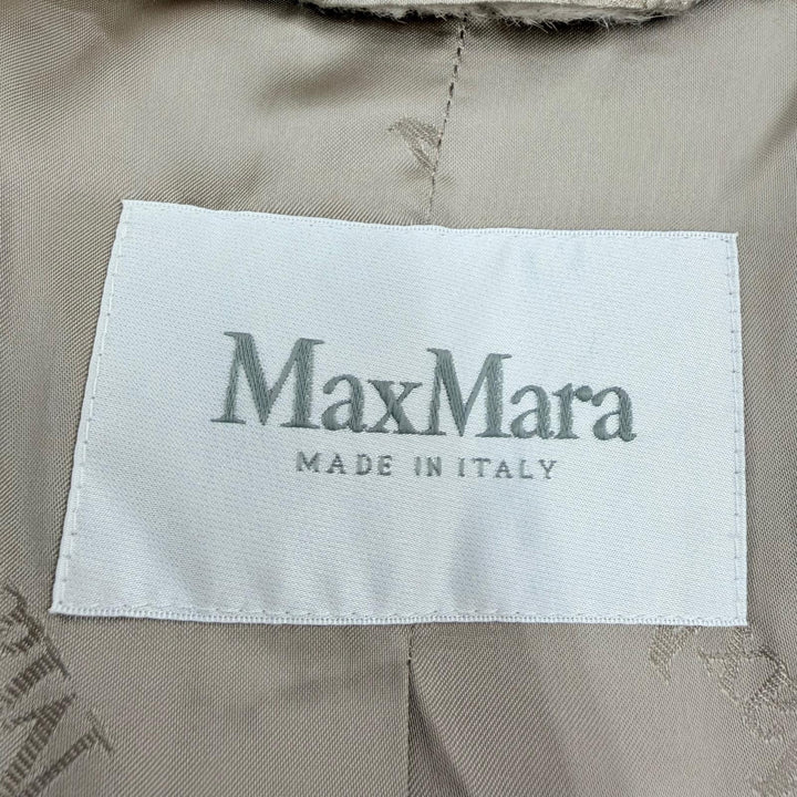 Excellent Max Mara coat Teddy bear Silk blend, beige alpaca 101615136