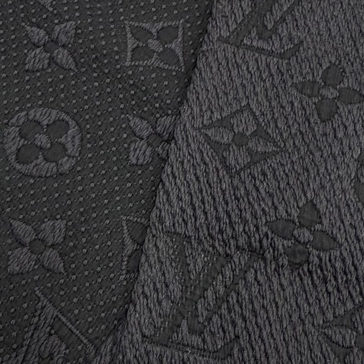 Great LOUIS VUITTON Scarf Escharpe Logomania Monogram With fringe gray M72431