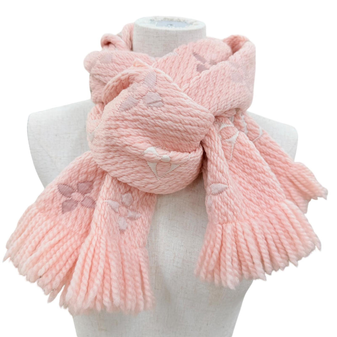 Great LOUIS VUITTON Scarf Echarpe Logomania Rainbow wool Women M73057