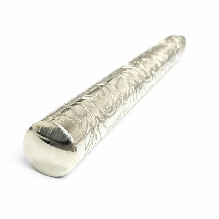 Great TIFFANY&Co. Ballpoint pen Leaf design cap type Silver SV925 mens