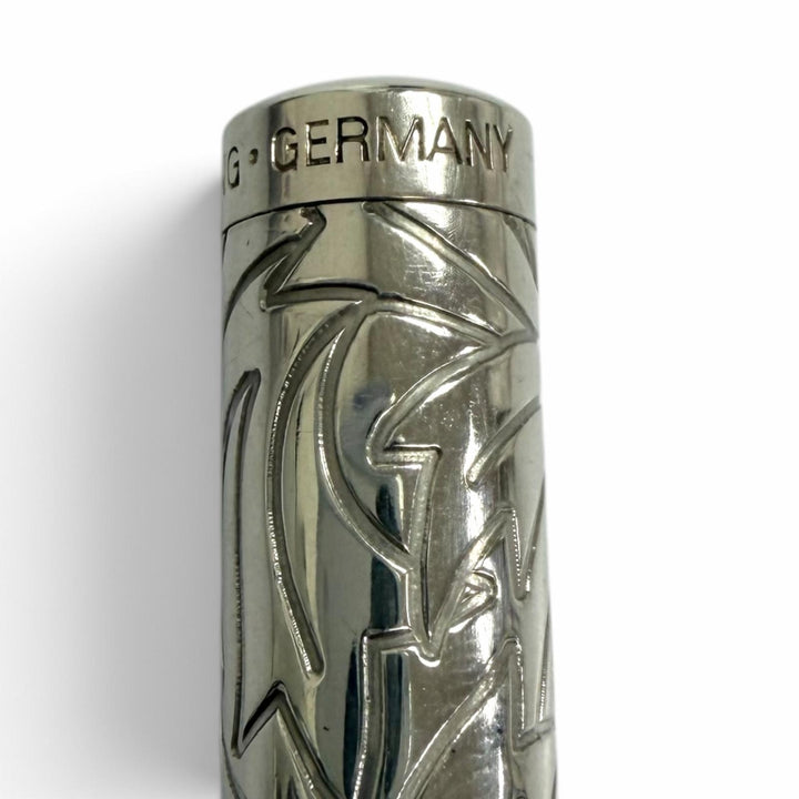 Great TIFFANY&Co. Ballpoint pen Leaf design cap type Silver SV925 mens