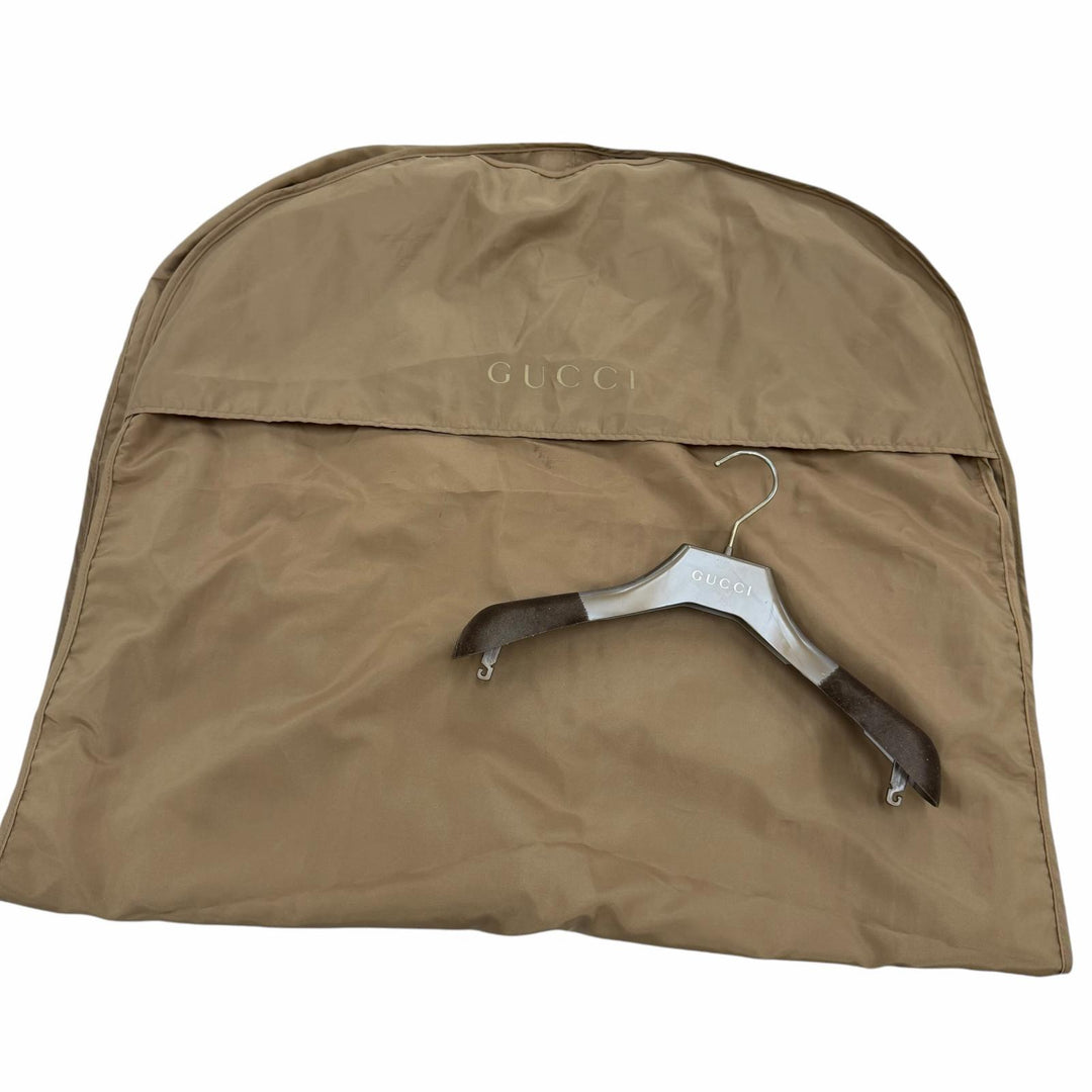 Great GUCCI trench coat Bamboo buckle, suede leather beige Cowhide 40 172198
